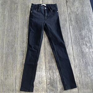 Zara Woman Jeans Womens 2 Black Skinny High Rise Stretch Denim